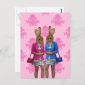 Hasenmädchen kaufen postkarte (Vorne/Hinten)