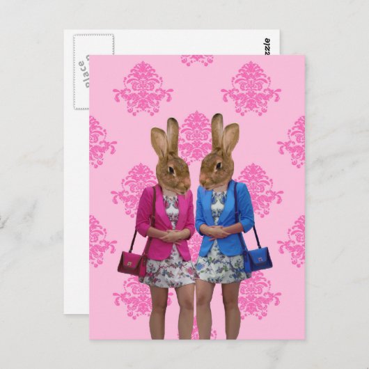 Hasenmädchen kaufen postkarte (Vorne/Hinten)