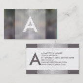 Hasenmonogramm Visitenkarte (Vorne/Hinten)