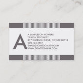 Hasenmonogramm Visitenkarte (Rückseite)