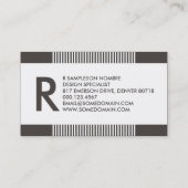 Hasenmonogramm Visitenkarte (Rückseite)