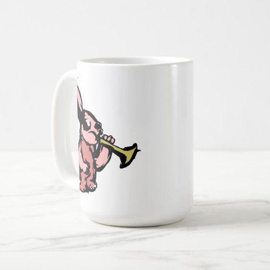 Hasenmusik Kaffeetasse (Vorderseite Links)