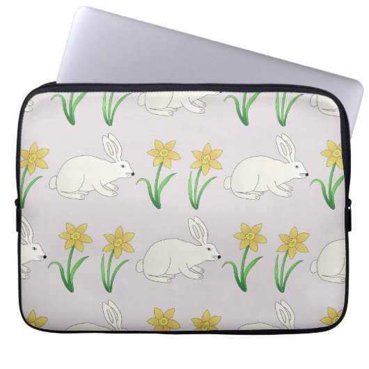 Hasenmuster Laptopschutzhülle (Vorderseite)