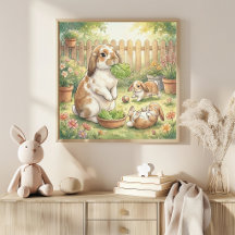 Hasenmutter-und-Babys-Kinderzimmer