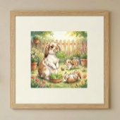 Hasenmutter-und-Babys-Kinderzimmer Poster
