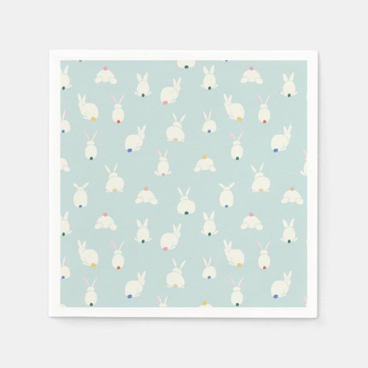 Hasenschwänze Serviette (Vorderseite)