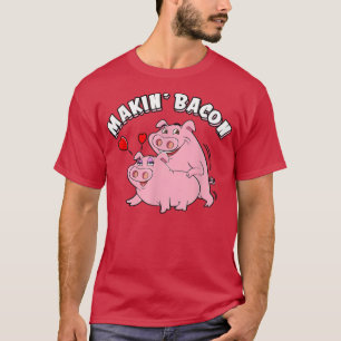Hasenschweine, die gebraten werden, schlagen grill T-Shirt