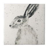Hasentiere Kaninchen Vintage Kachel (Vorderseite)