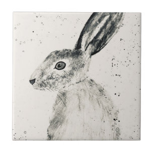 Hasentiere Kaninchen Vintage Kachel
