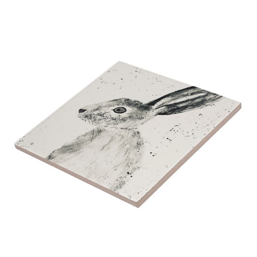 Hasentiere Kaninchen Vintage Kachel (Seite)