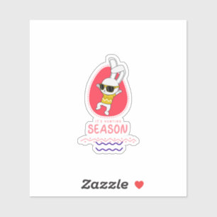 Hasentrickfilm Süßes Tier Jagd Kaninchen Aufkleber