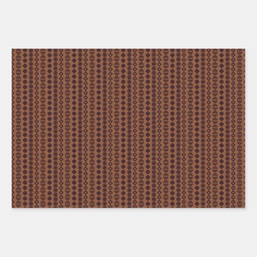 Hasenvögel mit Hüten und Weihnachtsschmuck Geschenkpapier Set (Vorderseite 3)