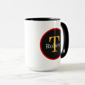 Hasenwurzel: Art Monogramm Tasse (VorderseiteRechts)