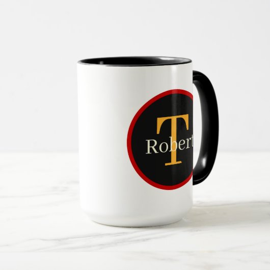 Hasenwurzel: Art Monogramm Tasse (VorderseiteRechts)