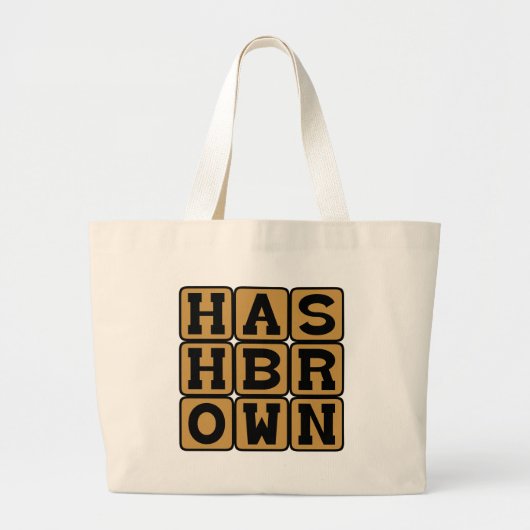 Hash Brown, Potato Frühstück Leckerei Jumbo Stoffbeutel (Vorne)