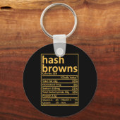 Hash Browns Nutrition Thanksgiving Food Facts Xmas Schlüsselanhänger (Vorderseite)