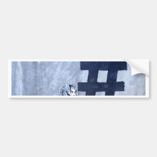 Hash tag Graffiti Autoaufkleber (Vorne)