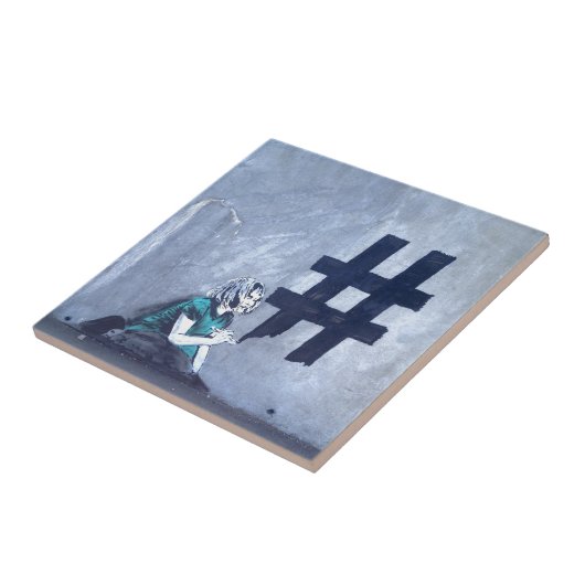 Hash tag Graffiti Fliese (Seite)