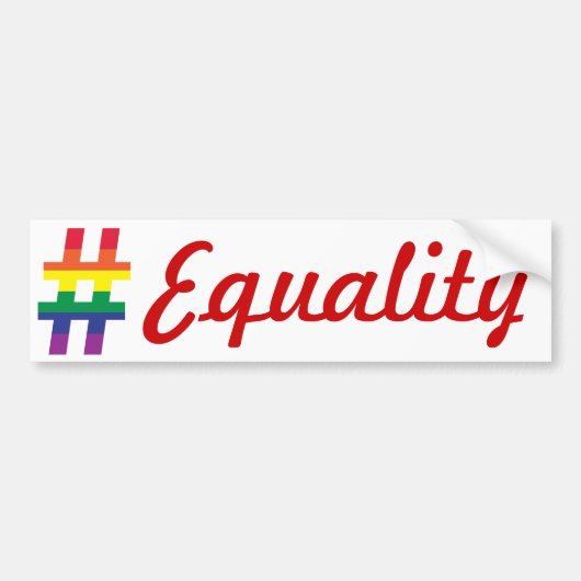 Hash Tag Rainbow Flag Autoaufkleber (Vorne)