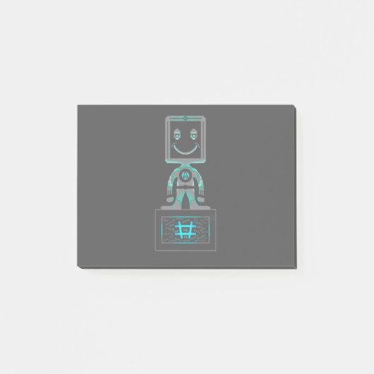 Hash Tag Super hero Post-it Klebezettel (Vorderseite)