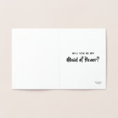 Hash-Tagging Es Got nur Real - Funny Bridesmaid Folienkarte (Innenseite)