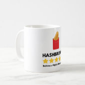 Hashbraun-Fastfood-Liebhaber Kaffeetasse (Vorderseite Links)