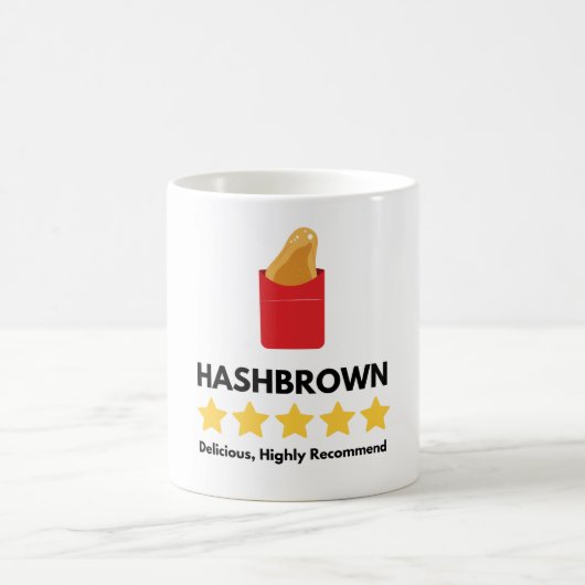 Hashbraun-Fastfood-Liebhaber Kaffeetasse (Mittel)