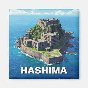 Hashima Japan Battleship Island Gunkanjima Travel Magnet