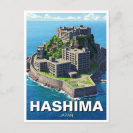 Hashima Japan Battleship Island Gunkanjima Travel Postkarte