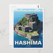 Hashima Japan Battleship Island Gunkanjima Travel Postkarte (Vorne/Hinten)