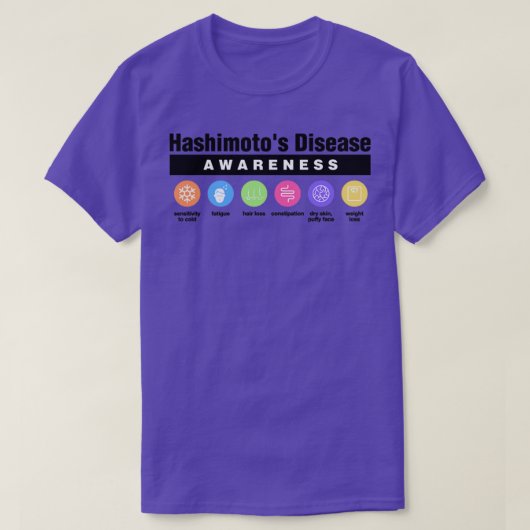 Hashimotos Disability Disability Awareness Symptom T-Shirt (Design vorne)