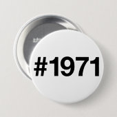 Hashtag 1971 54 Jahre Geburtstag Button (Vorne & Hinten)