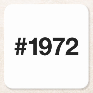 Hashtag 1972 51 Jahre Geburtstag Rechteckiger Pappuntersetzer