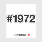 Hashtag 1972 53 Jahre Geburtstag Aufkleber (Blatt)