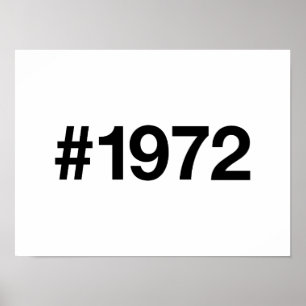 Hashtag 1972 53 Jahre Geburtstag Poster
