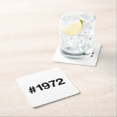 Hashtag 1972 53 Jahre Geburtstag Rechteckiger Pappuntersetzer (Vor Ort)