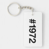 Hashtag 1972 53 Jahre Geburtstag Schlüsselanhänger (Vorderseite)