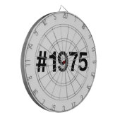 Hashtag 1975 50 Jahre Geburtstag Dartscheibe (Vorderseite Links)