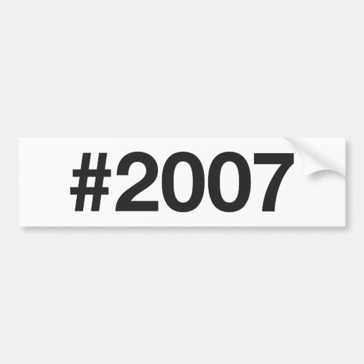 Hashtag 2007 18 Geburtstag Autoaufkleber (Vorne)