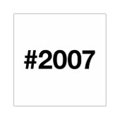 Hashtag 2007 18 Geburtstag Gummistempel (Prägung)