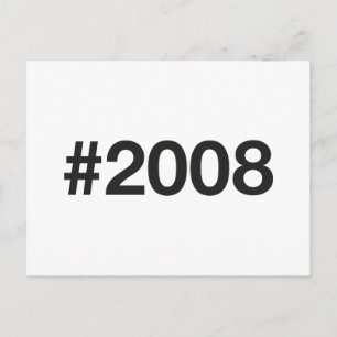 Hashtag 2008 17 Geburtstag Postkarte