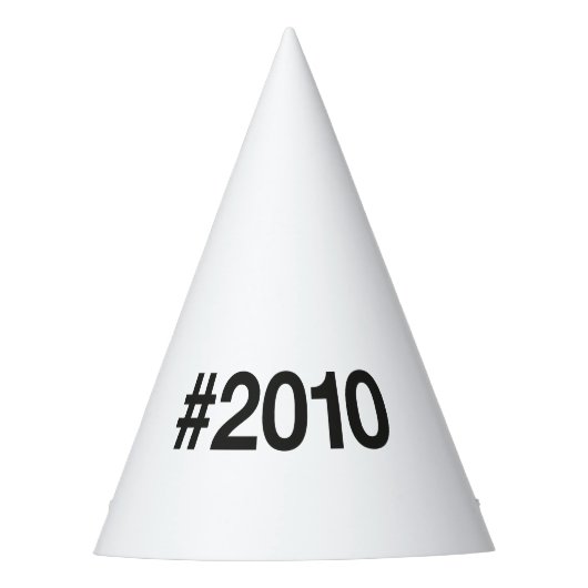 Hashtag 2010 15 Geburtstag Partyhütchen (Vorderseite)