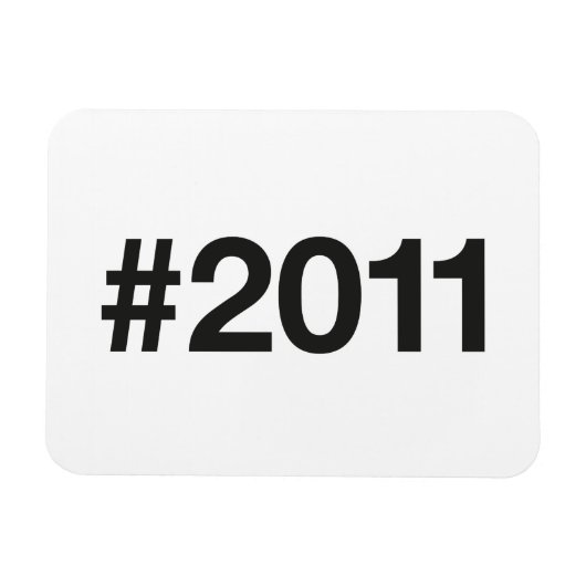 Hashtag 2011 14 Geburtstag Magnet (Horizontal)