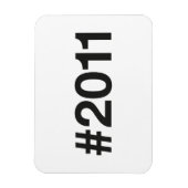 Hashtag 2011 14 Geburtstag Magnet (Vertikal)