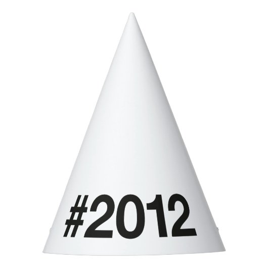 Hashtag 2012 13 Geburtstag Partyhütchen (Vorderseite)