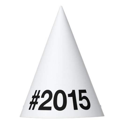 Hashtag 2015 10 Geburtstag Partyhütchen (Vorderseite)