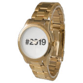 Hashtag 2019 6 Geburtstag Armbanduhr (Schrägansicht)