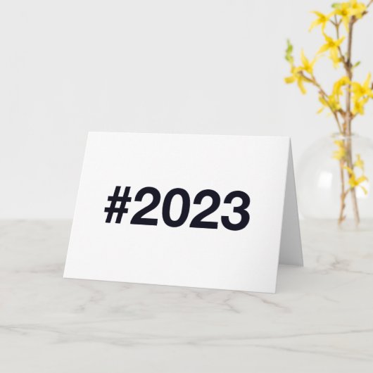 Hashtag 2023 karte (Gelbe Blume)