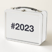 Hashtag 2023 metall brotdose (Vorderseite)