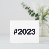 Hashtag 2023 postkarte (Stehend Vorderseite)